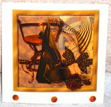 Music of the Soul Card Topper by Linda Wright