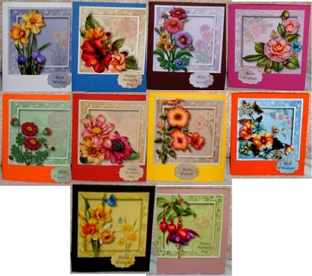 10 Floral 8x8 Quick Toppers Bumper Kit by Linda Wright