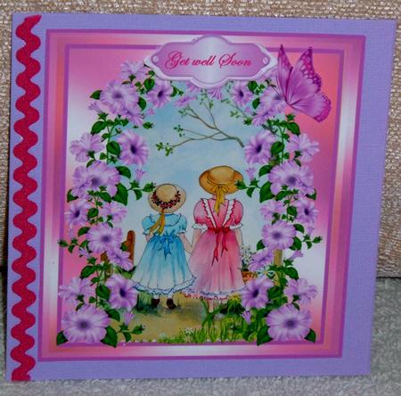 Spring Walk with Archway and Butterflies by Linda Wright