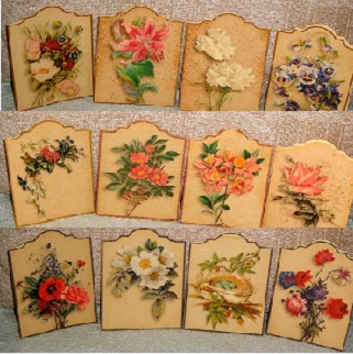 Vintage Flower Notelet Bumper Kit by Linda Wright