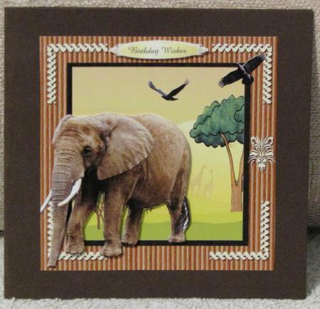 Wild Animals 4 Quick Card Topper by Linda Wright