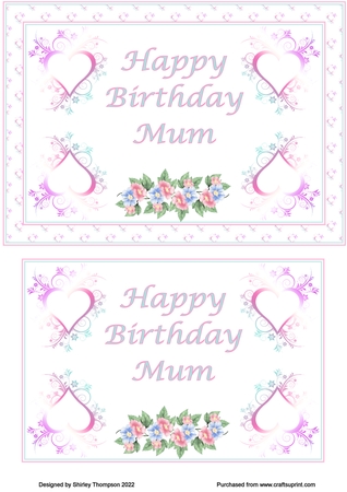 Valentine Scroll Hearts Png by Shirley Thompson