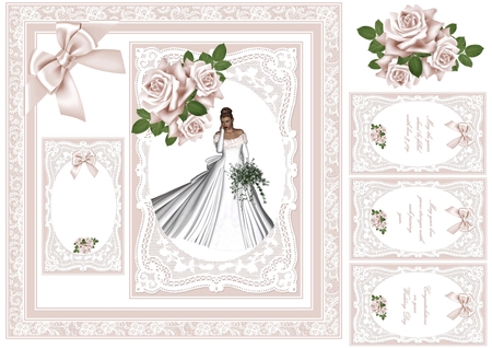 Bridal Blush Bow Wrap by Shirley Thompson