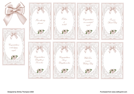 Bridal Blush Bow Wrap by Shirley Thompson