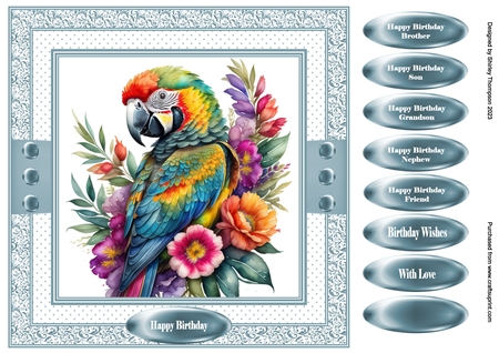 AI CU Watercolor Flowers Animals by Shirley Thompson