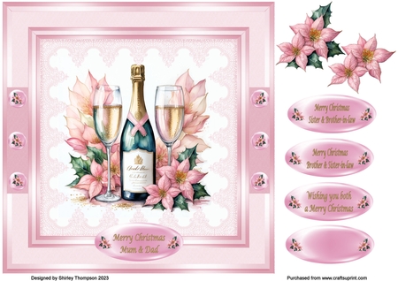 Christmas Champagne Blush 3  by Shirley Thompson