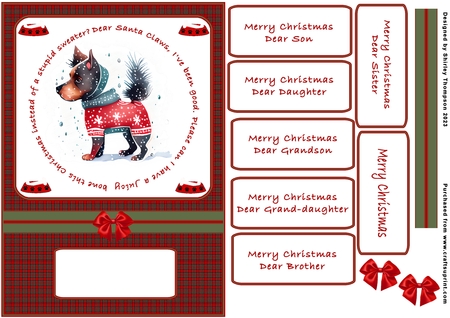 Winter Sweater Dogs by Shirley Thompson