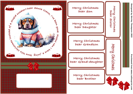 Winter Sweater Dogs by Shirley Thompson