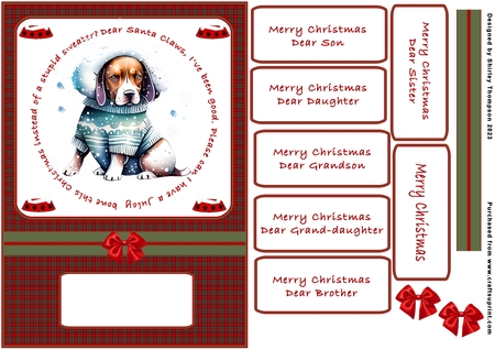 Winter Sweater Dogs by Shirley Thompson