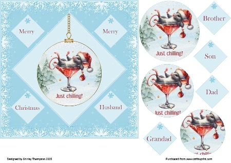 Christmas Cheer bauble kit by Shirley Thompson