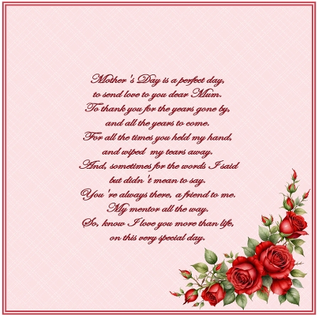 Red Roses Floral Corners & Borders by Shirley Thompson