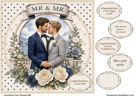 Mr & Mr 4 Large Clipart Collection in PNG  by Shirley Thompson