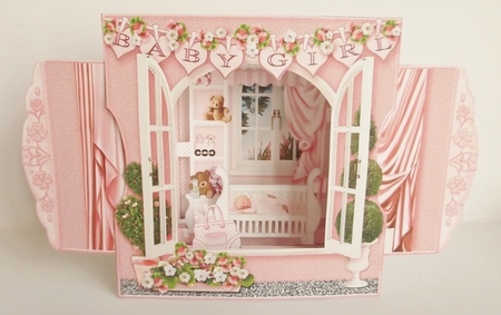 3D Room with a View - Sweet Dreams New Baby Girl by Shirley Thompson