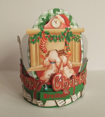 Christmas Pups Pull Push Cards by Shirley Thompson