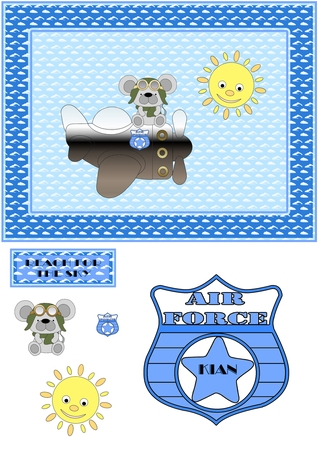 Aviator Mouse Digital Stamp Clip Art by Shirley Thompson
