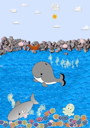 Sea Babies Digital Stamps by Shirley Thompson