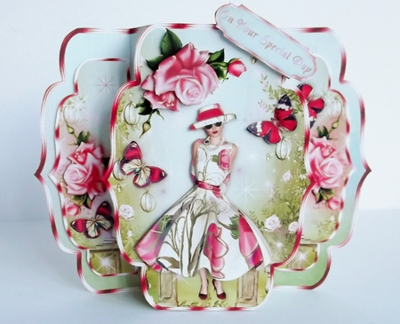 An English Rose Quick & Easy Pop-out Card Mini-kit by Shirley Thompson