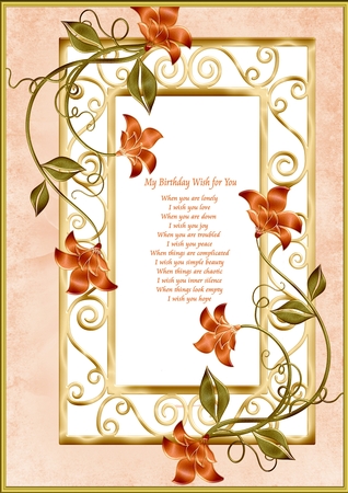 Golden Floral Frames by Shirley Thompson