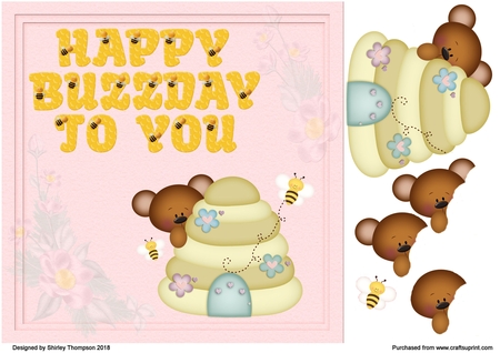Cu4cu Honey Bee Uppercase Alpha by Shirley Thompson