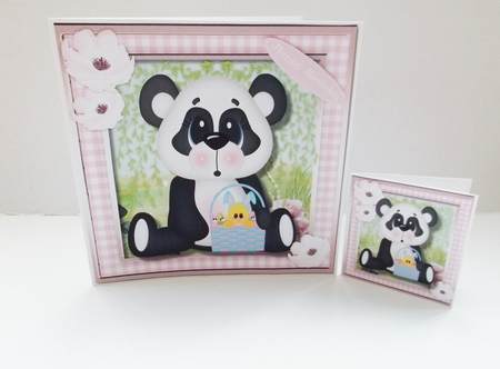 Cute Panda and Friend by Shirley Thompson