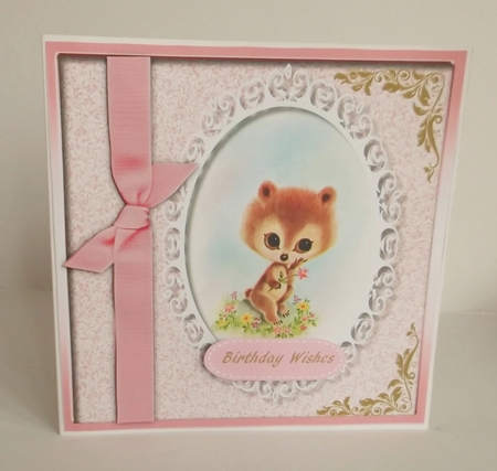 Cute Little Bear in the Garden by Shirley Thompson