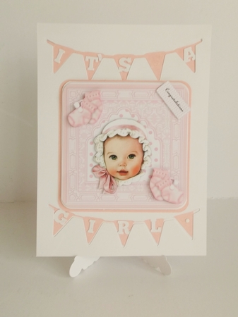 new baby Girl in fancy Frame by Shirley Thompson