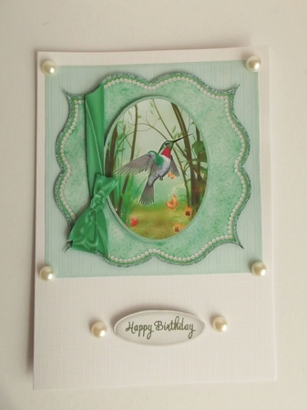 Square Bracket Green Hummingbird by Shirley Thompson