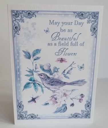 2 Bird Thank You/Birthday Card Fronts by Shirley Thompson