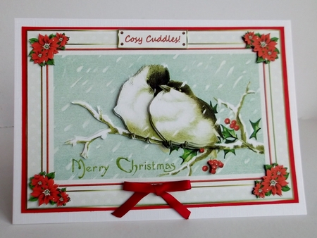 Cosy Cuddles Christmas Topper by Shirley Thompson