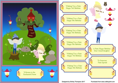 Enchanted Forest Fantasy Themed Layered Templates Pkg 1 by Shirley Thompson