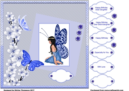 4 Pretty Fairies With Butterfly Wings png by Shirley Thompson