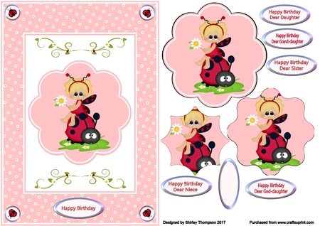 Lady Bug Fairies 2017 CU Print CU by Shirley Thompson
