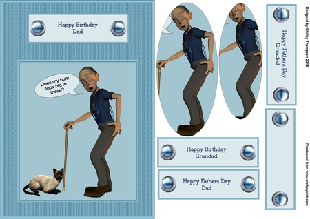 Toon Gramps Casual ClipArt by Shirley Thompson