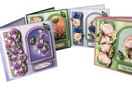 Floral Arched Frame Bumper Kit 3 by Debbie Bastian