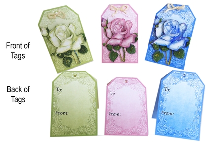 Vintage Roses - Gift Tag Cards by Debbie Bastian