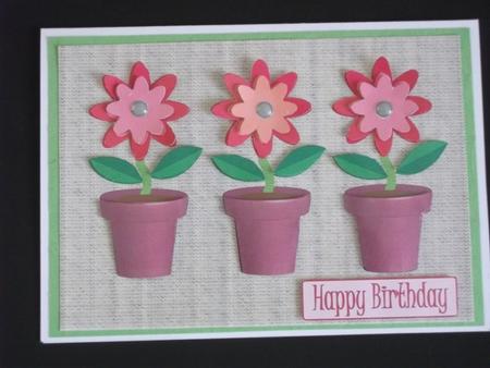 Decoupage Flower Pots (pink) by Margaret Gordon