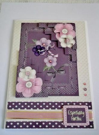 Flowers & Dots in Lilac & Pink by Margaret Gordon