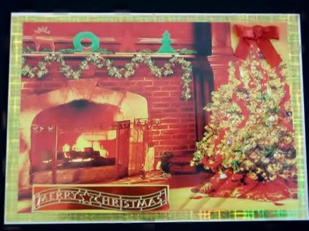 Christmas Tree and Fireplace Corner Stacker by Margaret Gordon