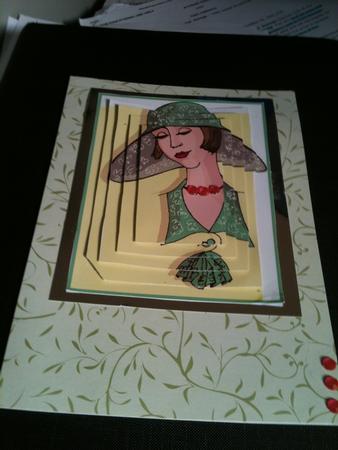Lady in Green Hat by Lesley Gann