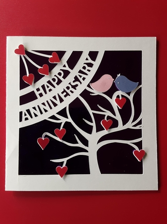 Anniversary Heart Tree Card by Susan Daywan