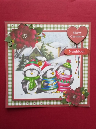 Three chilly penguins christmas mini kit & decoupage by Susan Daywan