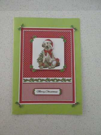 Cute Labrador Christmas Topper by Susan Doyle