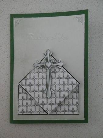 Ornate Cross Religious Pop Up Spring Card Diamond by Susan Doyle