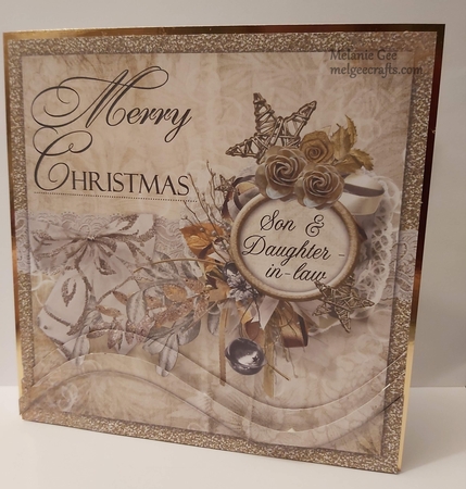 Golden Christmas Son & Daughter-in-law Bottom Swirl Stacker by Melanie Gee
