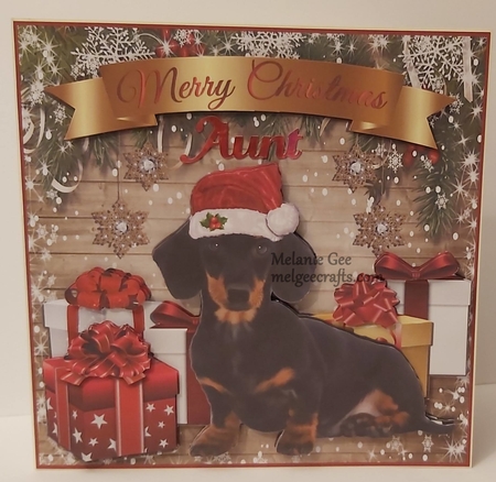 SANTA DACHSHUND  by Melanie Gee