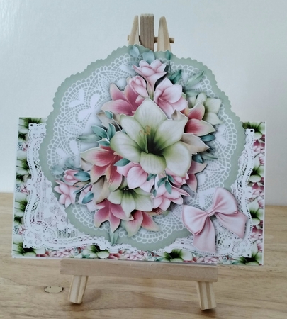 Amaryllis All Occasions 7 x 7 Shaped Card by Amanda Cousins