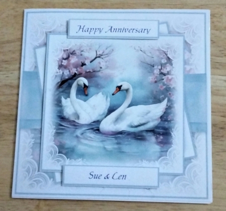 Swans in Cherry Blossom No.1 by Amanda Cousins