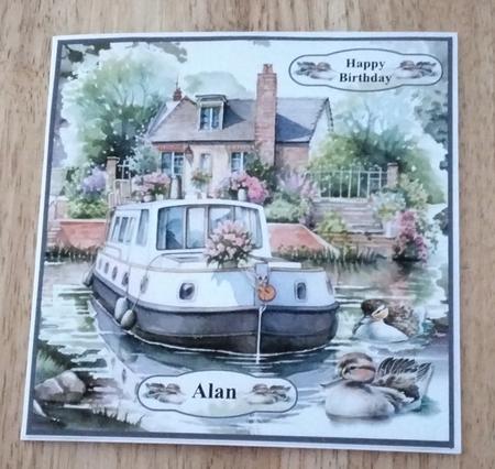 Narrowboat and Ducks by Amanda Cousins