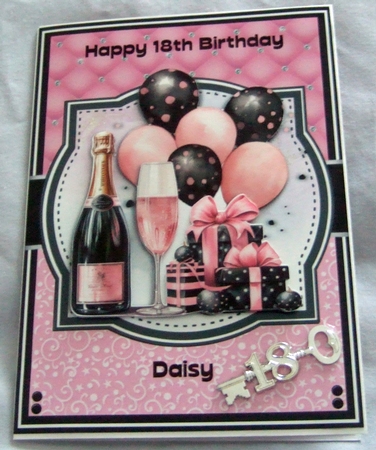 PINK & PRETTY BIRTHDAY bumper kit with decoupage by Amanda Cousins