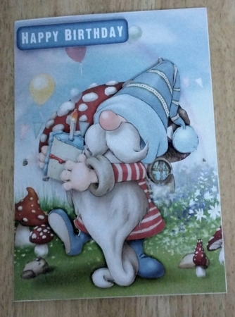 Birthday Gnome (Blue) by Amanda Cousins